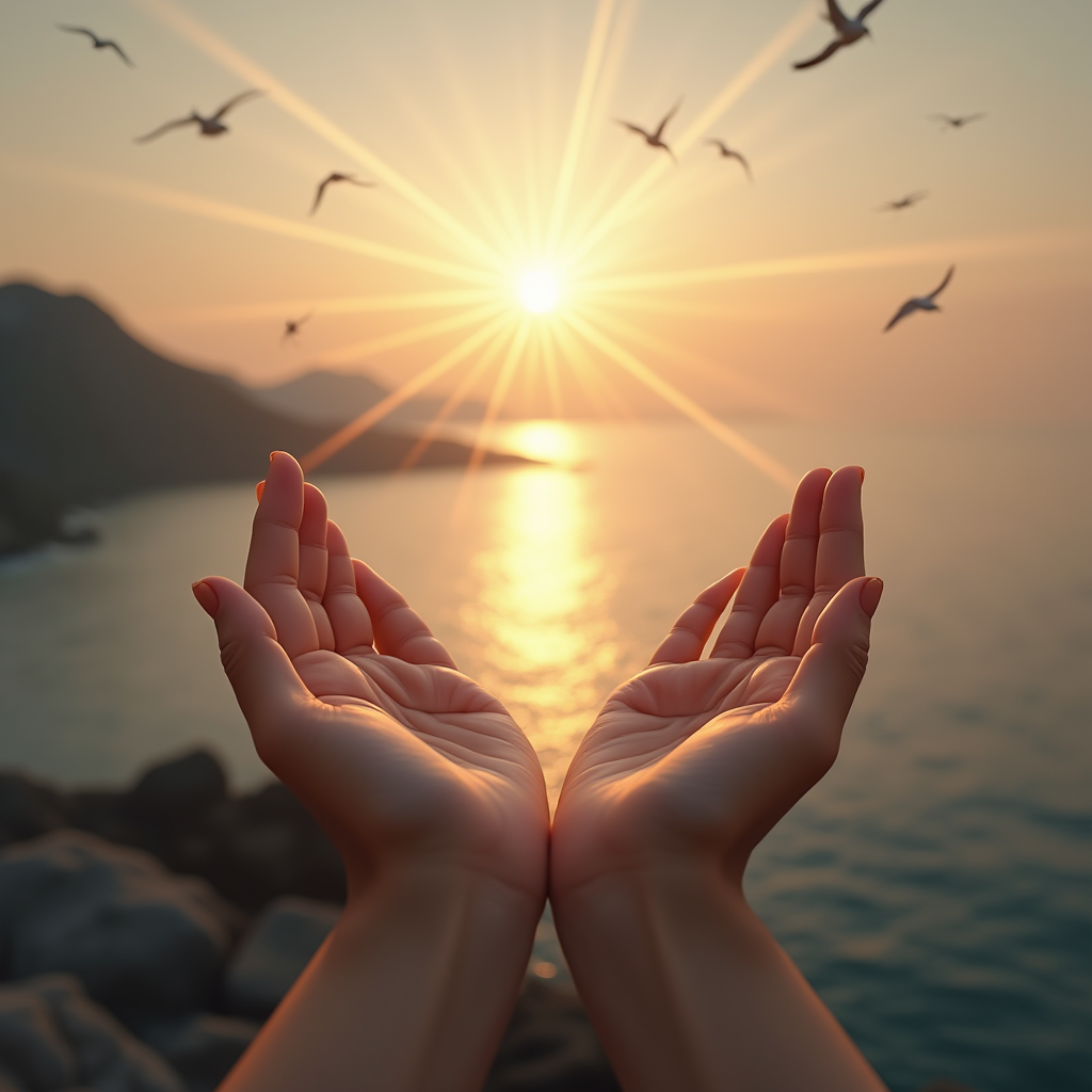 spiritual_experienced_delicate_beautiful_anatomically_correct_fingers_on_each_hand_mountains_ocean_